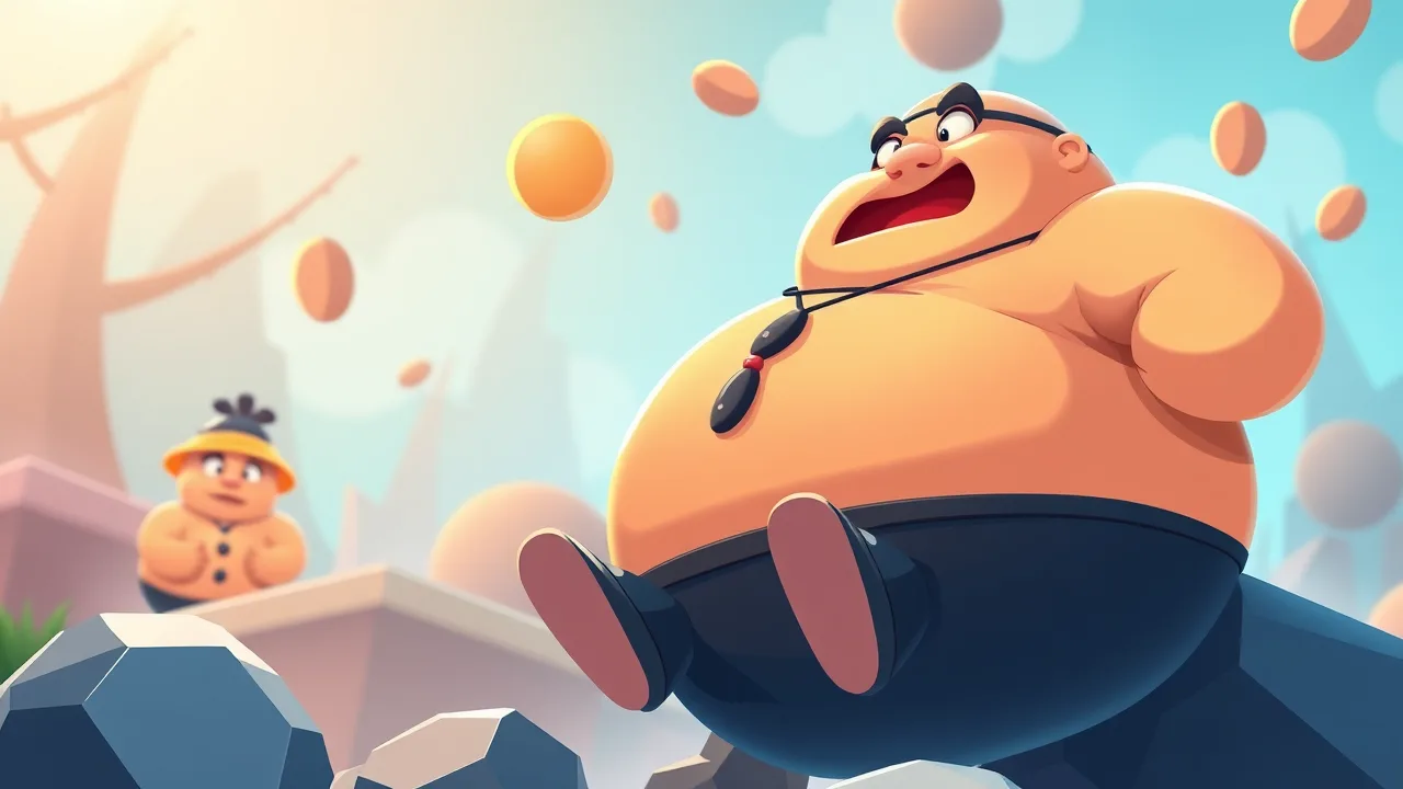 Experience the Fun and Challenges of fat guys in Gameplay image