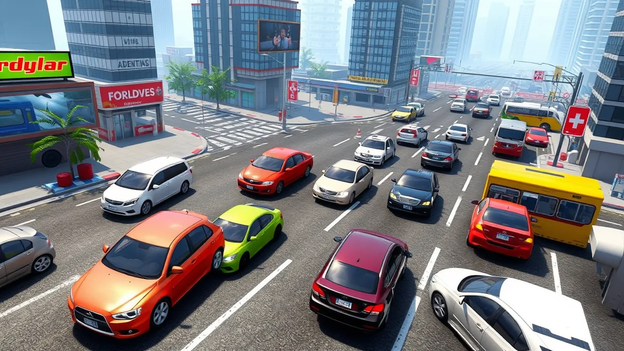 Experience the Thrills of traffic jam 3d in a Busy City Environment image