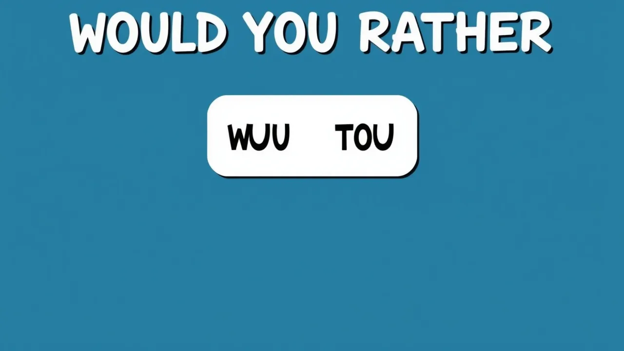 Explore Fun Scenarios with would you rather questions game online image