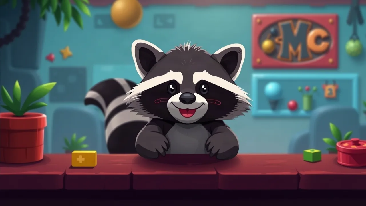 Discover Fun Puzzles in cool math racoon retail Game image