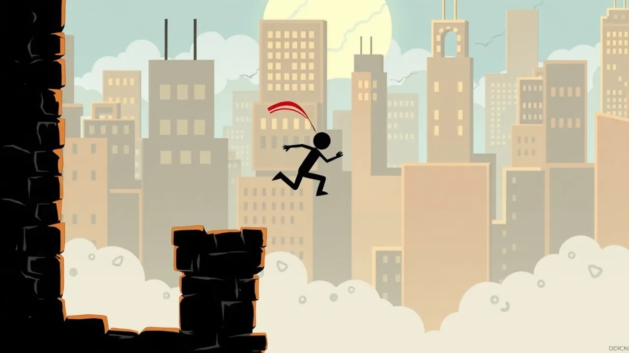 Experience the Thrill of stickman parkour unblocked Gameplay image