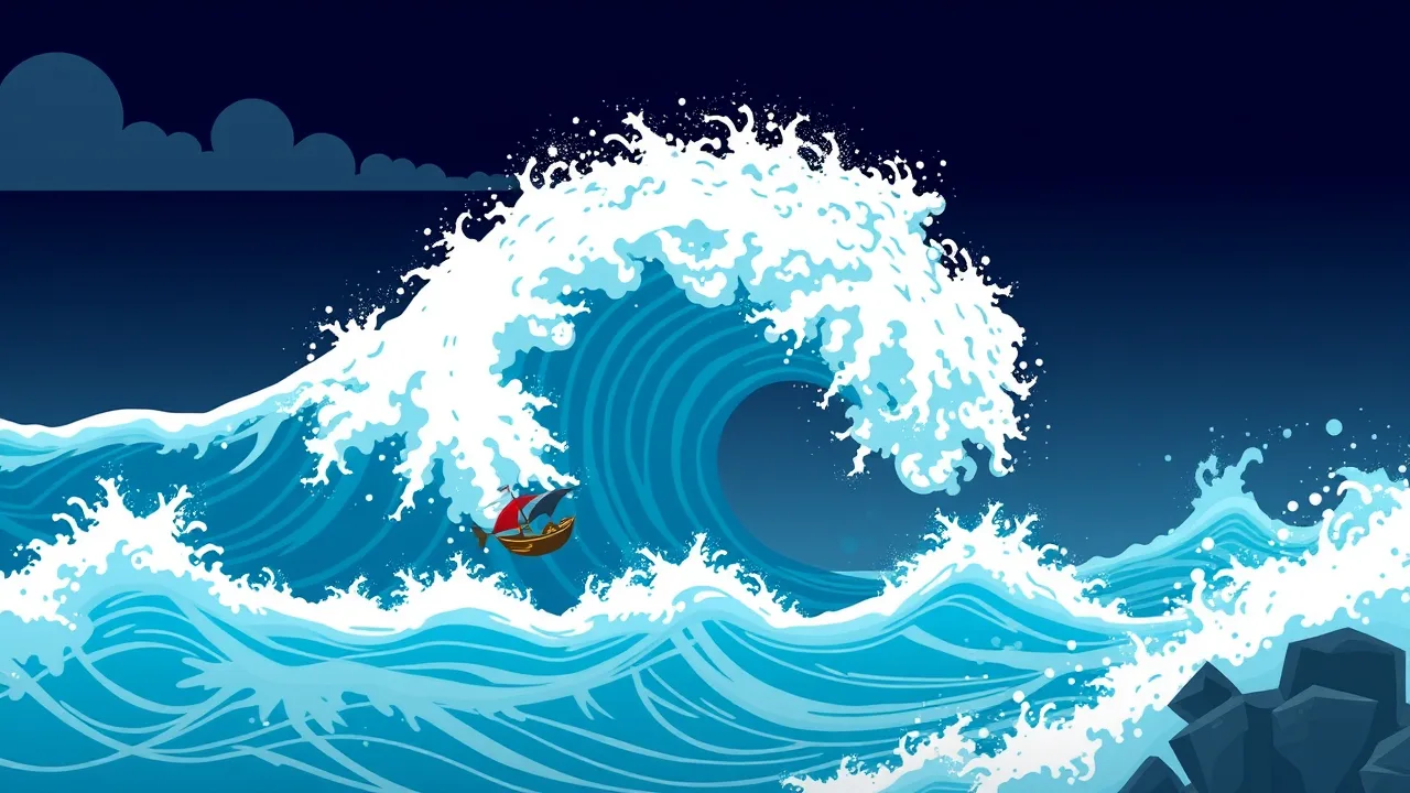 Survive the Waves in escape the tsunami for brainrots unblocked image