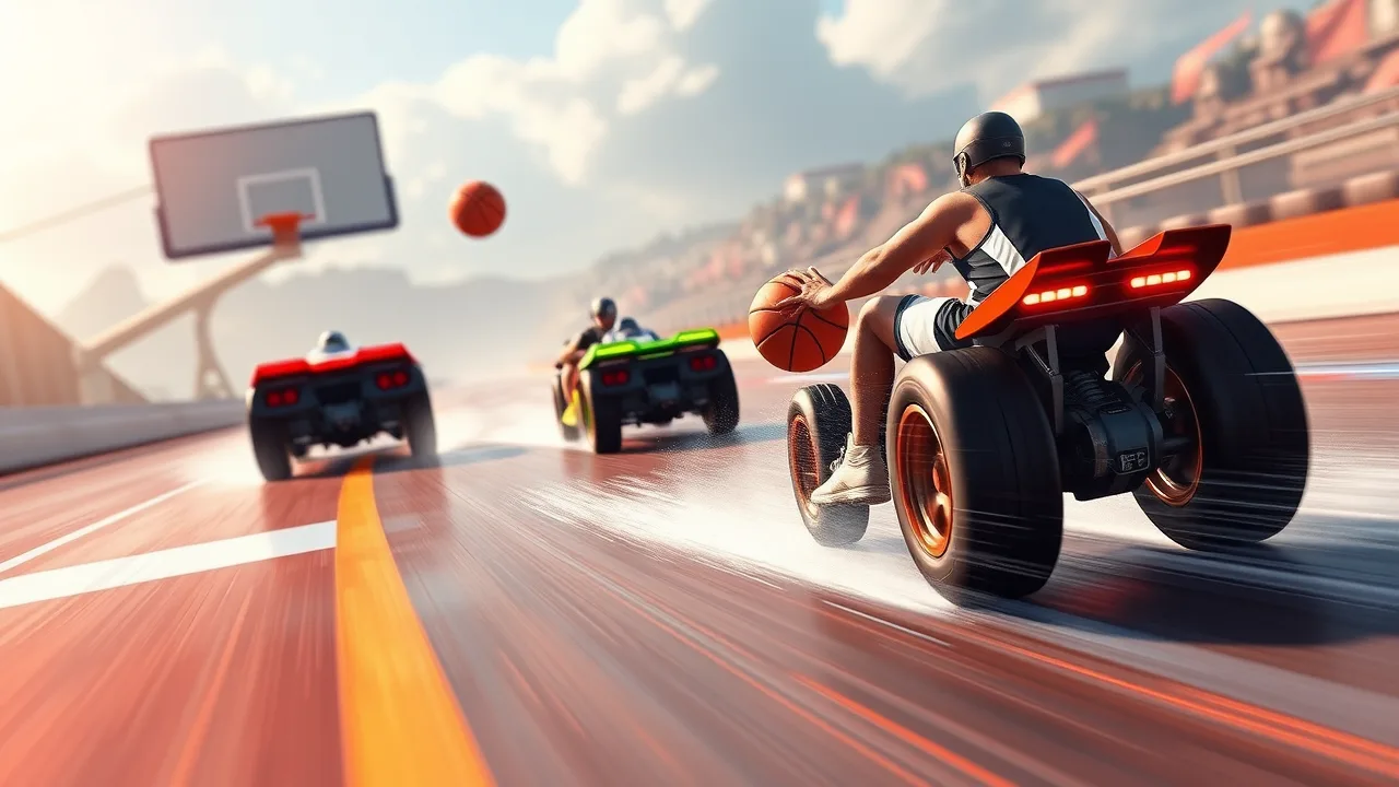 Experience Thrills with crazy games basketball in a Racing Challenge image