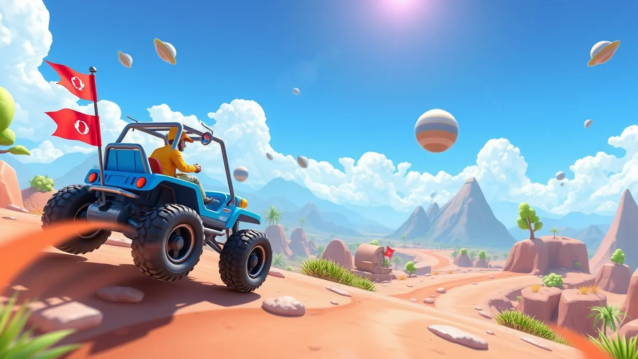 Experience the Thrill of Adventure in wheely car 3D Fun image