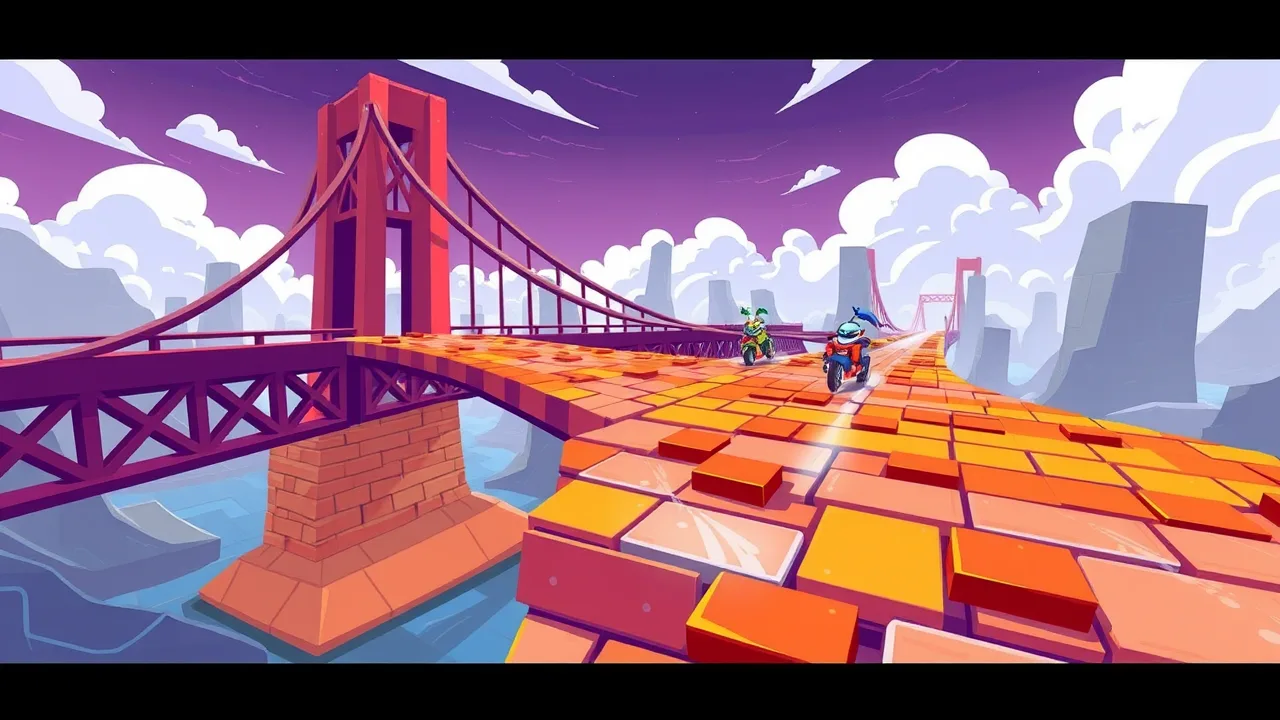 Bridge Race Game Free Unblocked Browser Race Fun image
