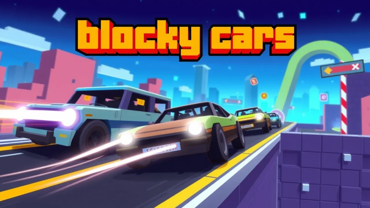 Experience the Thrill of blocky cars in This Exciting Arcade Challenge image