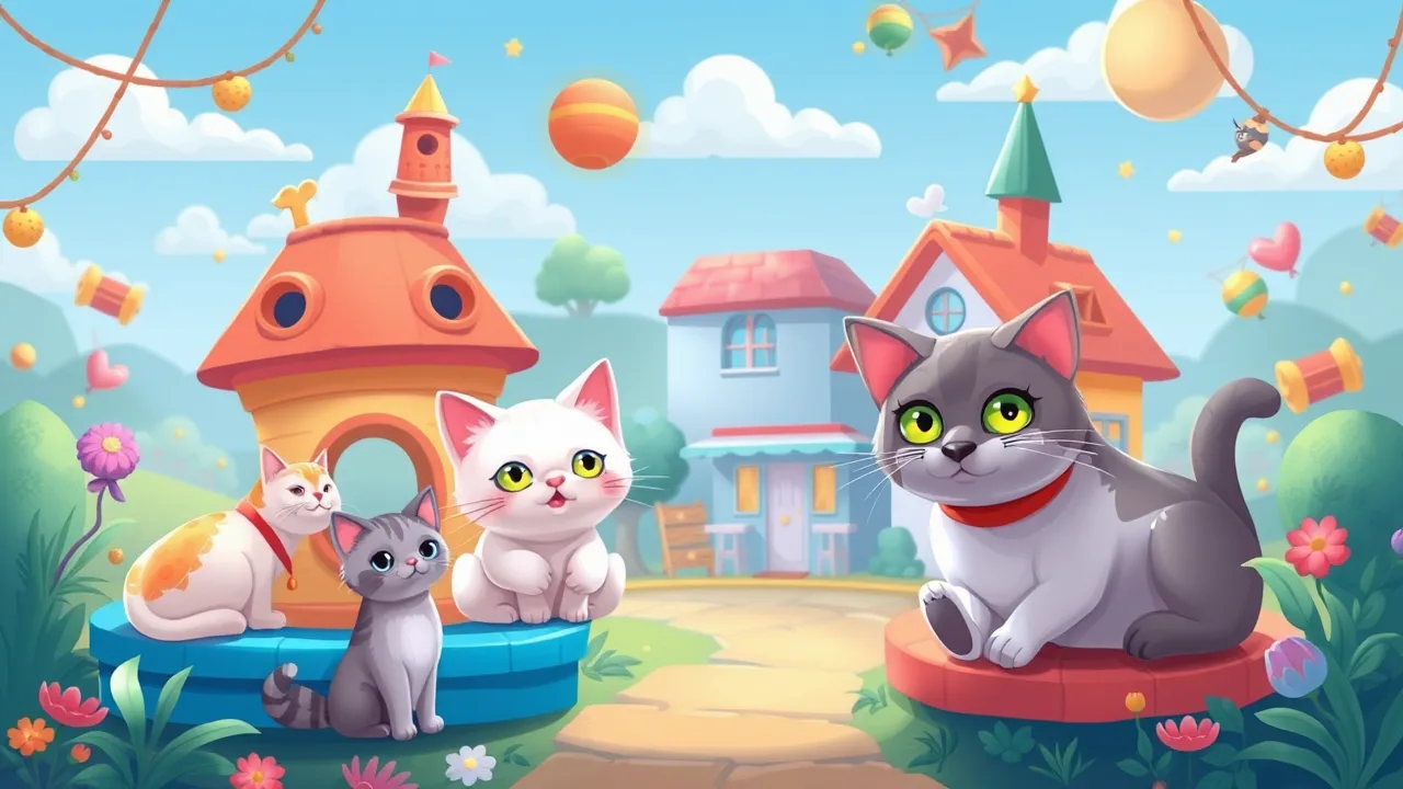 Discover Fun Adventures in my cat town crazy games image