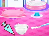 Cherry Blossom Cake Cooking image