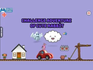 Challenge adventure of cute rabbit image