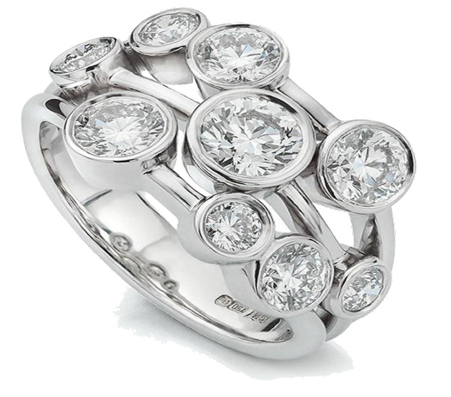 The Sparkling Beauty Of Bubble Diamond Ring
